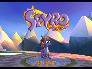Spyro The Dragon Combo Pack title screen for Playstation